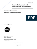 Process Specification For Automatic and Machine Arc Welding of Steel and Nickel Alloy Hardware