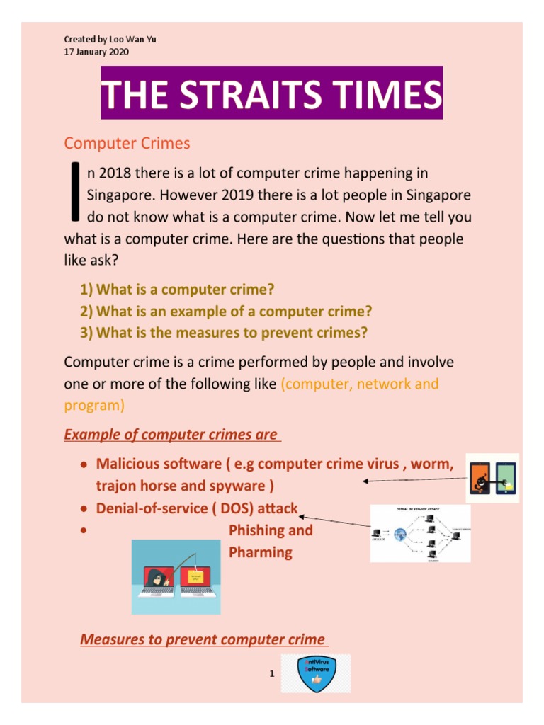 The Straits Times: Computer Crimes | PDF