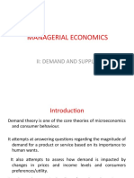 Managerial Economics: Ii: Demand and Supply