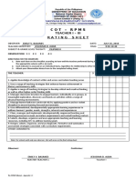 RPMS 2018 COT RPMS Rating Sheet Template