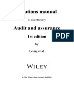 Solutions Manual Audit and Assurance: 1st Edition