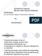 The Relationship Between Corporate Governance Indicators and Corporate Financial Performance (