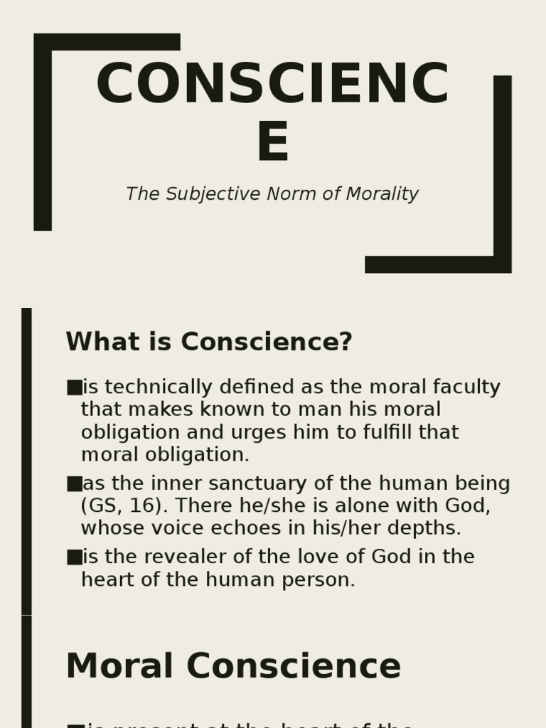 Conscienc E The Subjective Norm of Morality Download Free PDF