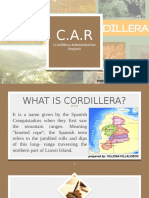 (Cordillera Administrative Region) : Prepared By: VILLENA/VILLALOBOS