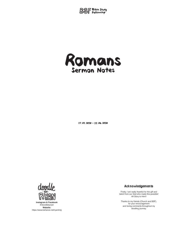 2018 - BSF Romans | PDF | Epistle To The Romans | Glory (Religion)