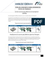 Dosificación de concreto para diferentes tipos de trabajo - Ingenieria Yogame.pdf