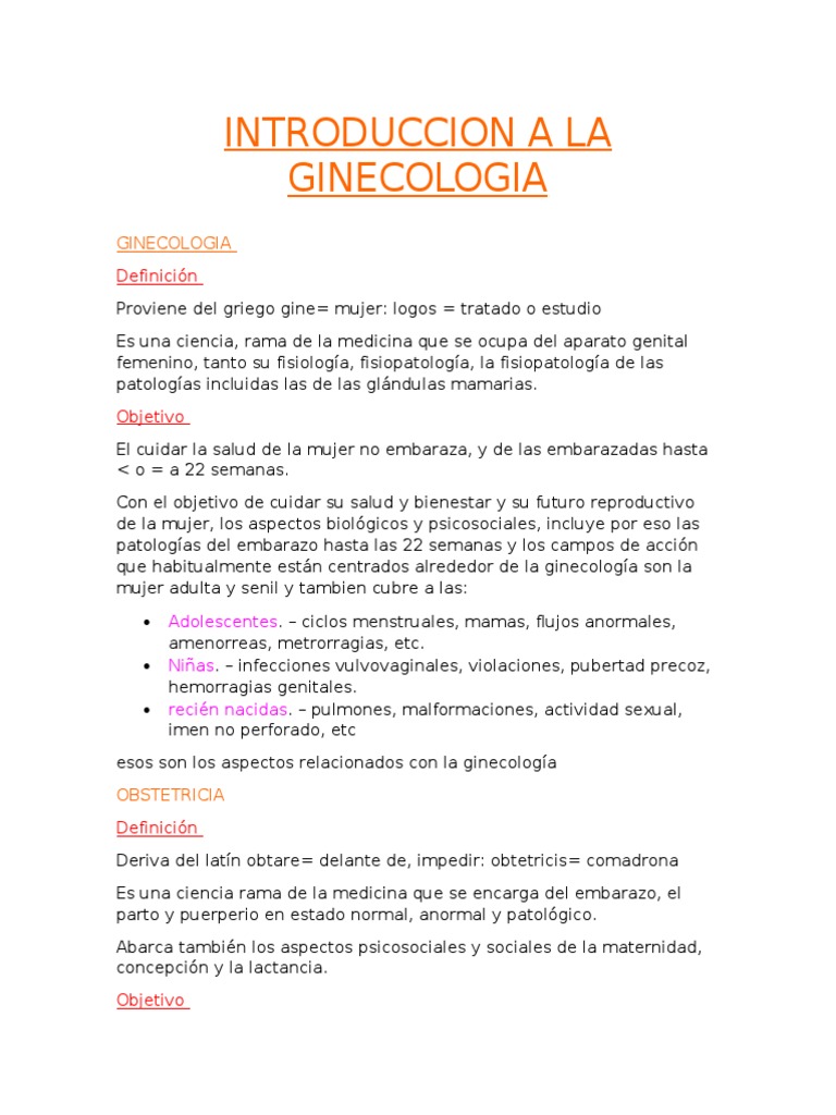 Ginecologia 1 | PDF | Partería | El embarazo