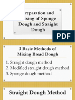 Preparation and Mixing of Sponge Dough and Straight Dough