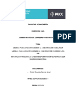 Medidas para La Reactivación de La Construcción en Ecuador PDF