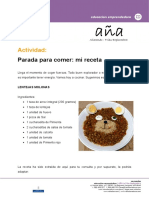 Actividad:: Parada para Comer: Mi Receta