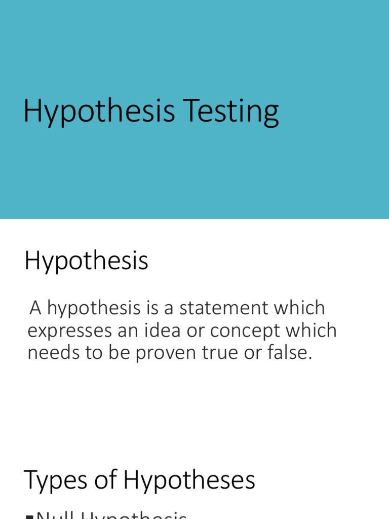 008 Hypothesis Testing LECTURE | PDF | Type I And Type Ii Errors ...