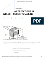 Defects - Imperfections in Welds - Reheat Cracking - TWI