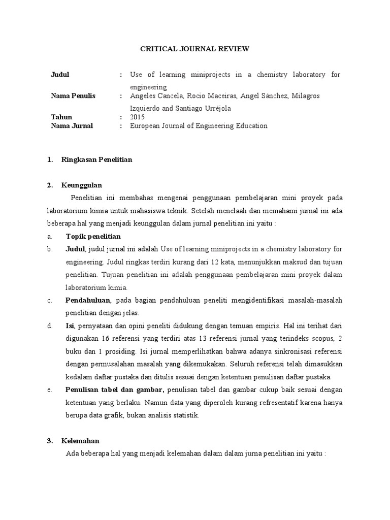 Critical journal review contoh pdf