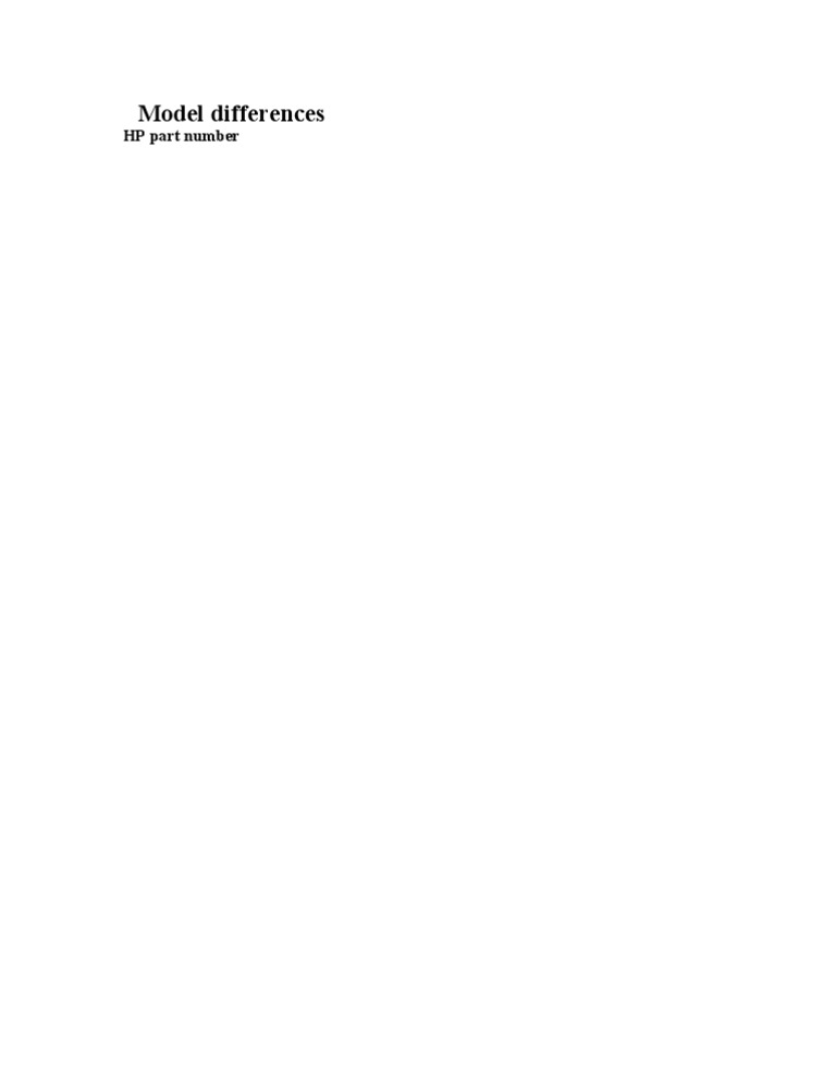 Model Differences | PDF