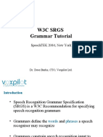 W3C Srgs Grammar Tutorial: Speechtek 2004, New York