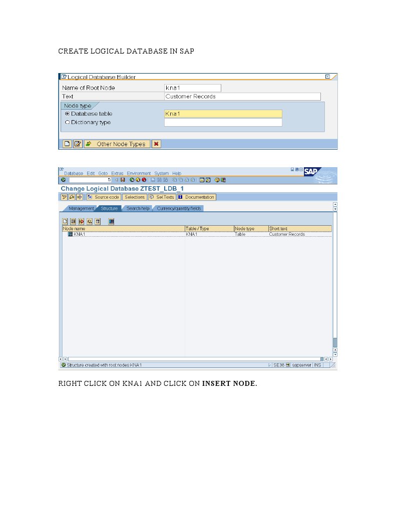 Create Logical Database in SAP | PDF