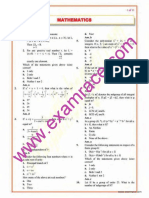 CDS Exam Maths MCQ Model Paper 1 PDF