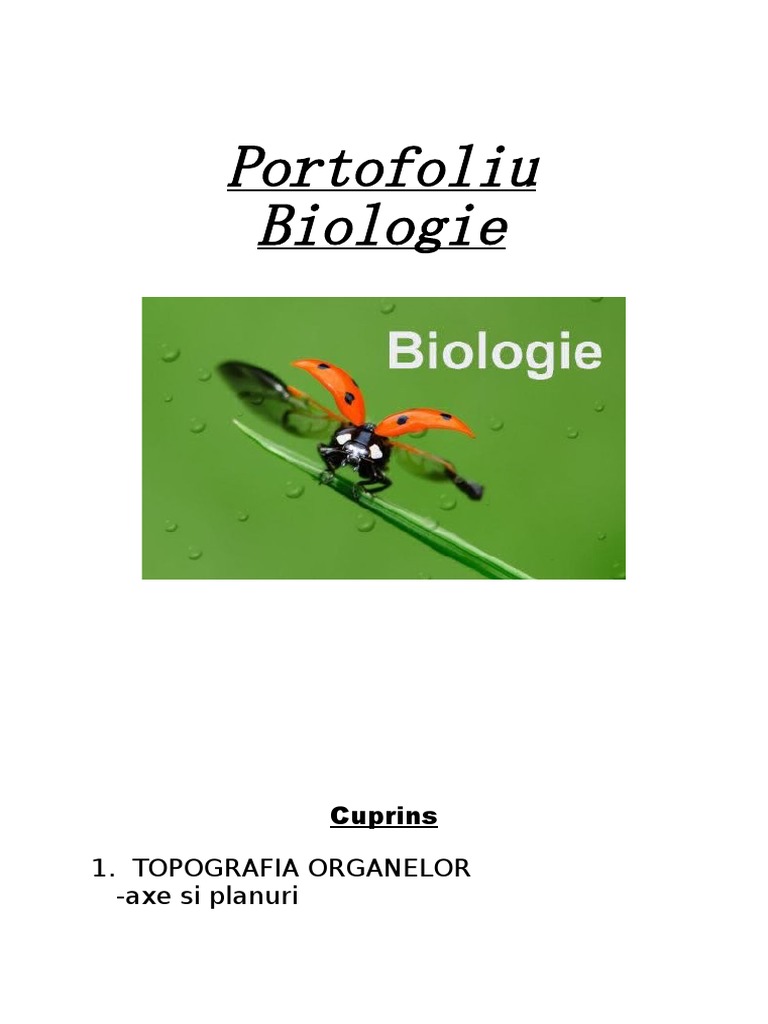 Portofoliu Biologie | PDF
