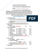 Formato de Informe para El 1er Trimestre 2020 de Las Municipalidades