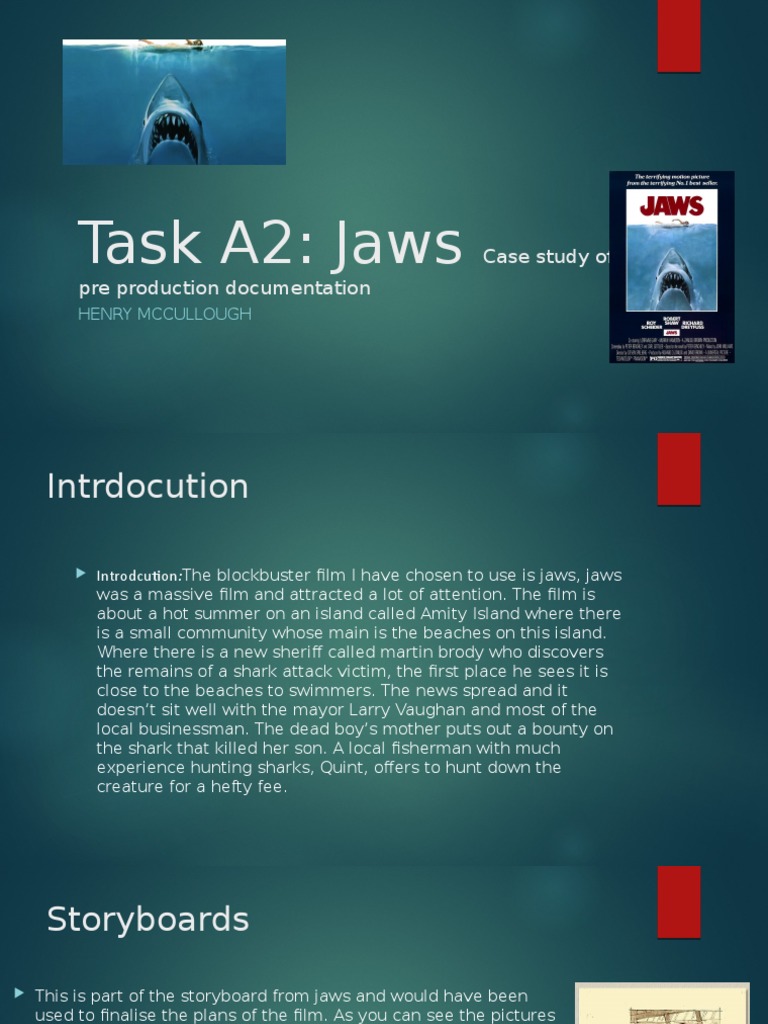 Jaws Pre-Production Insights | PDF