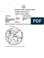 Dps-Modern Indian School, Alwakrah, Qatar ACADEMIC YEAR (2016-2017) Subject: Social Science