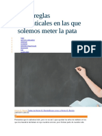 Doce Reglas Gramaticales en Las Que Solemos Meter La Pata