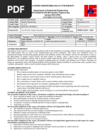 Eastern Mediterranean University Department of Industrial Engineering IENG484/MANE484 Quality Engineering Spring 2019-2020 Course Outline