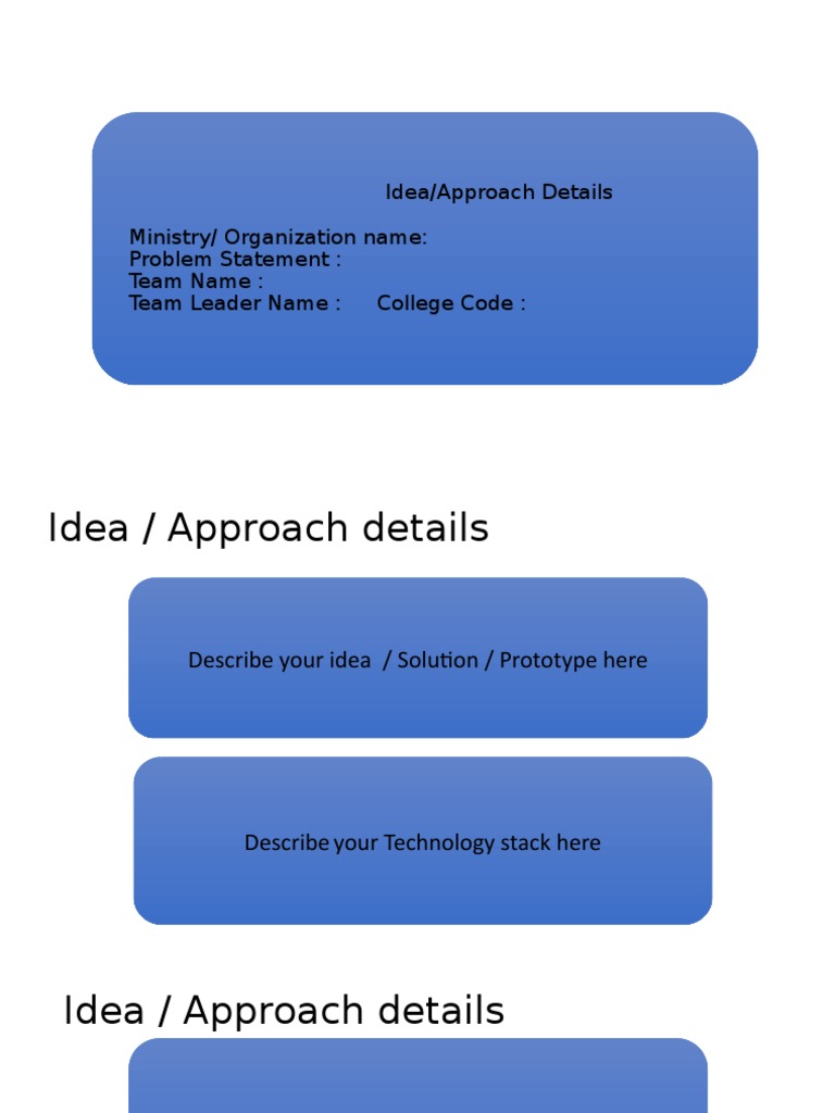 Idea and Approach Documentation Guide | PDF | Business | Computers