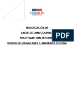 Modificación de Bases Reactívate - Magallanes