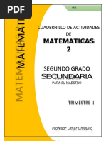 Cuadernillo de Matemáticas 2 Secundaria | PDF | Enseñanza de matemática ...