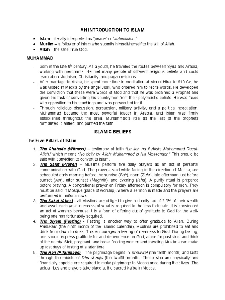 An Introduction To Islam Pdf Shia Islam Hajj