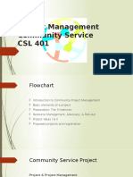 Project Management Community Service CSL 401