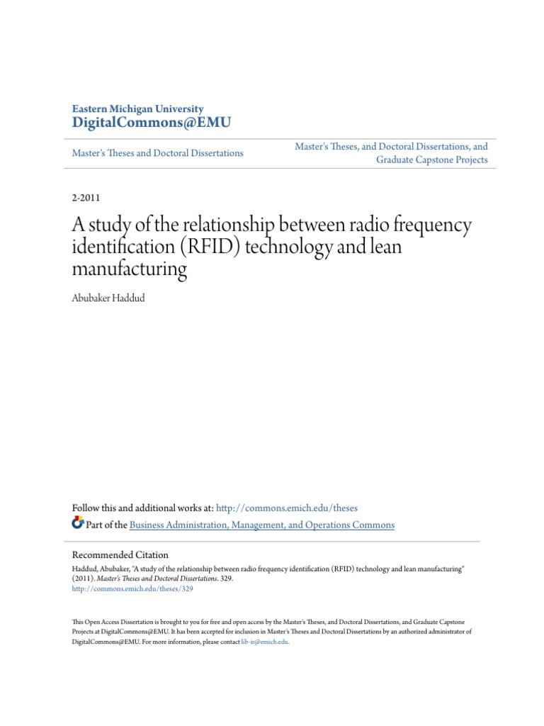 Tecnología RFID | PDF | Radio Frequency Identification | Lean Manufacturing