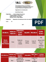 Requisitos de Calidad para Obras de Saneamiento