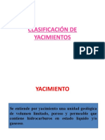 clSIFICACION DE YACIMIENTOS