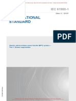 International Standard: Electric Vehicle Wireless Power Transfer (WPT) Systems - Part 1: General Requirements