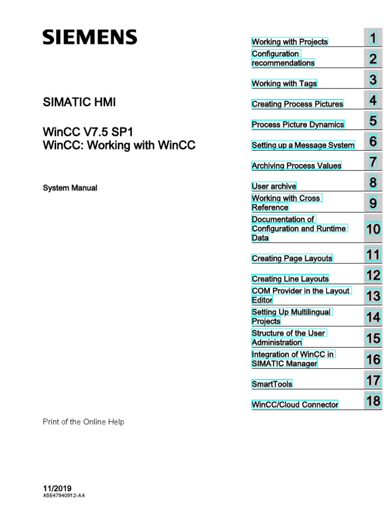 WinCC Working With WinCC en-US en-US PDF | PDF | Menu (Computing ...