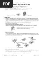 Servicing Precautions: Notes Regarding Handling of The Pick-Up