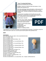 "Anna" Crocheted Doll Pattern: Head and Torso