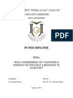 Roli I Infermierës Në Vaksinimin e Fëmijëve Në Fshatrat e Regjionit Të Gjakovës Sabrije Hamza 03.02.2017