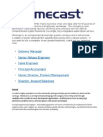 Delivery Manager Senior Netops Engineer Sales Engineer Principal Accountant Senior Director, Product Management Director, Analyst Relations