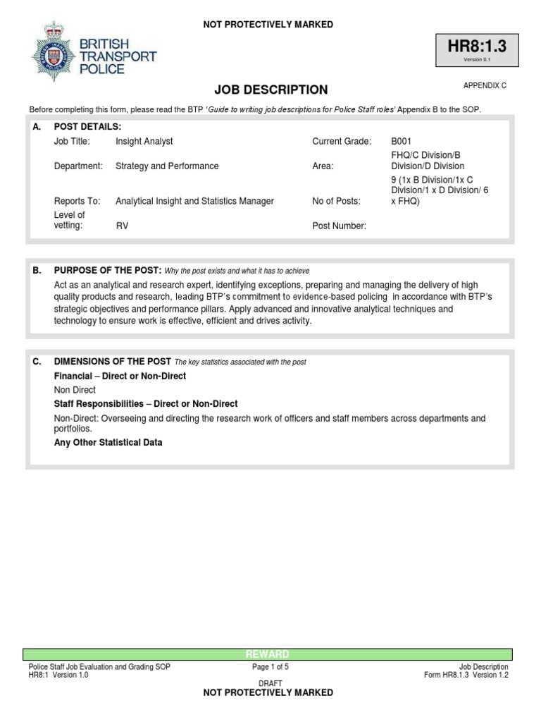 Job Description Analysis Social Research