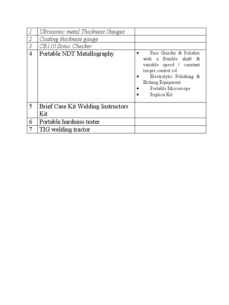 Ultrasonic & Portable NDT Equipment | PDF