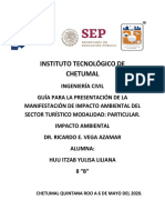 Guía para La Presentación de La Manifestación de Impacto Ambiental Del Sector Turístico, Modalidad Particular".