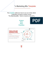 4 P's Marketing Mix Template