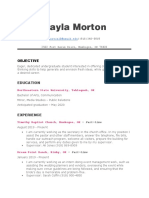 Resume - Kayla Morton