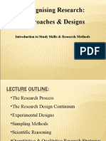 Recognising Research: Approaches & Designs: Introduction To Study Skills & Research Methods