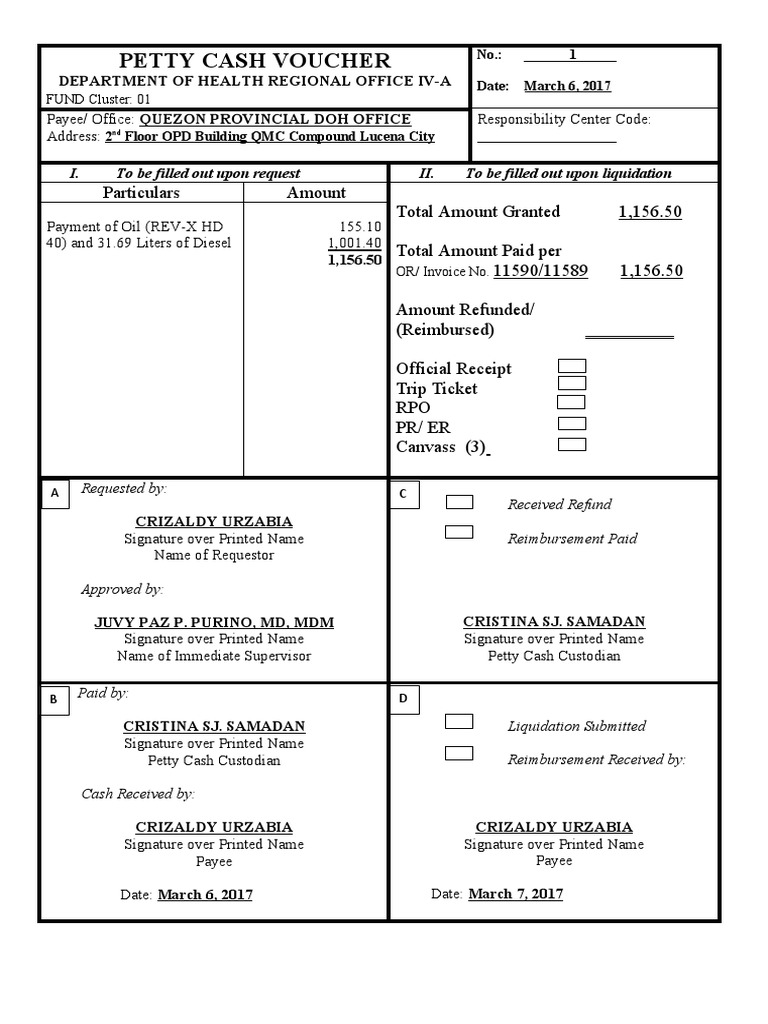 Petty Cash Voucher | PDF | Voucher | Payments