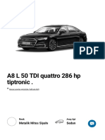 Audi A8 L 50 TDI Quattro 286 HP Tiptronic - 2020 Fiyat Listesi - Doğuş Oto