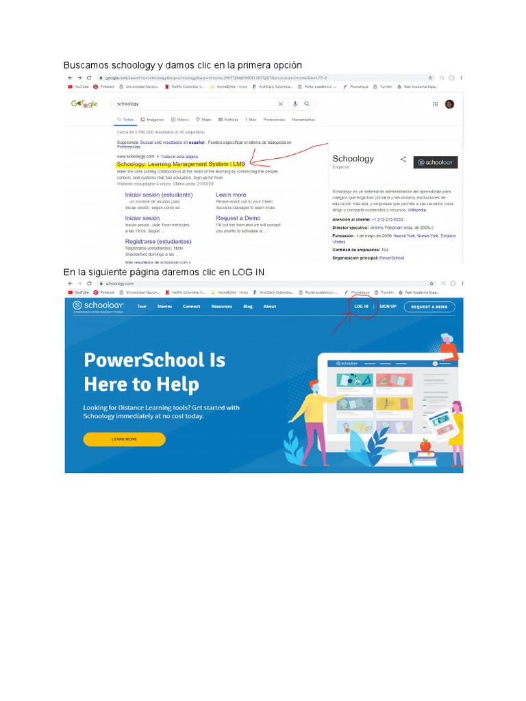 Como Subir Una Tarea A Schoology Pdf Pdf Ciencias Sociales